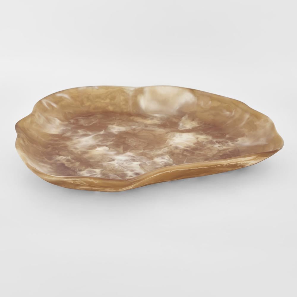 Halo Bowl Swirl Resin Toffee | Luxury home decor and furniture by Home Decor & Co