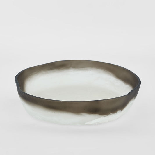 Halo Bowl Large Swirl Resin B&W | Luxury home decor and furniture by Home Decor & Co