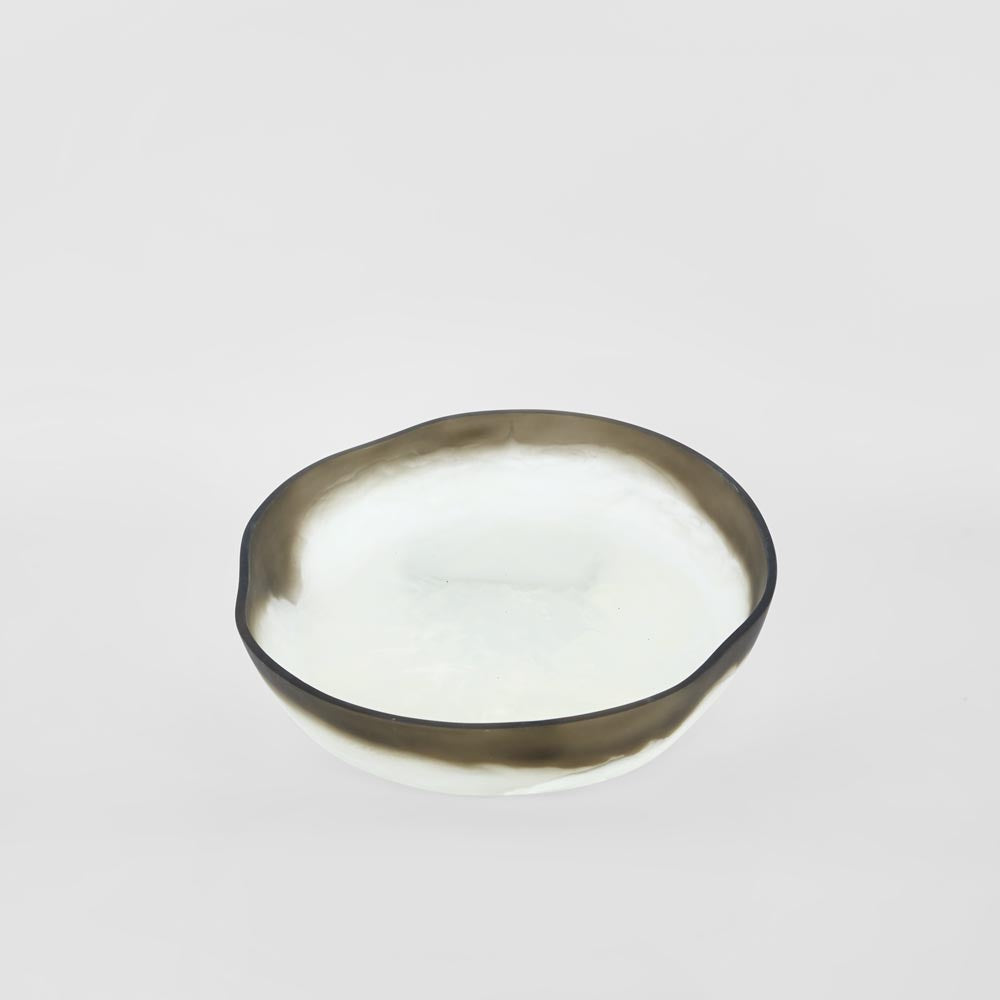 Halo Bowl Large Swirl Resin Black & White, view 2
