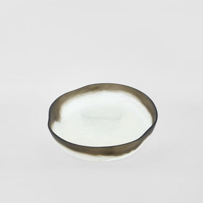 Halo Bowl Large Swirl Resin Black & White, view 2