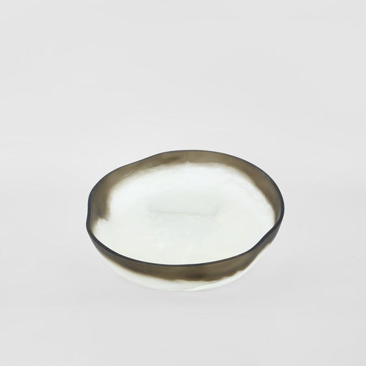 Halo Bowl Large Swirl Resin Black & White, view 2