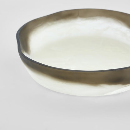 Halo Bowl Large Swirl Resin Black & White, view 3