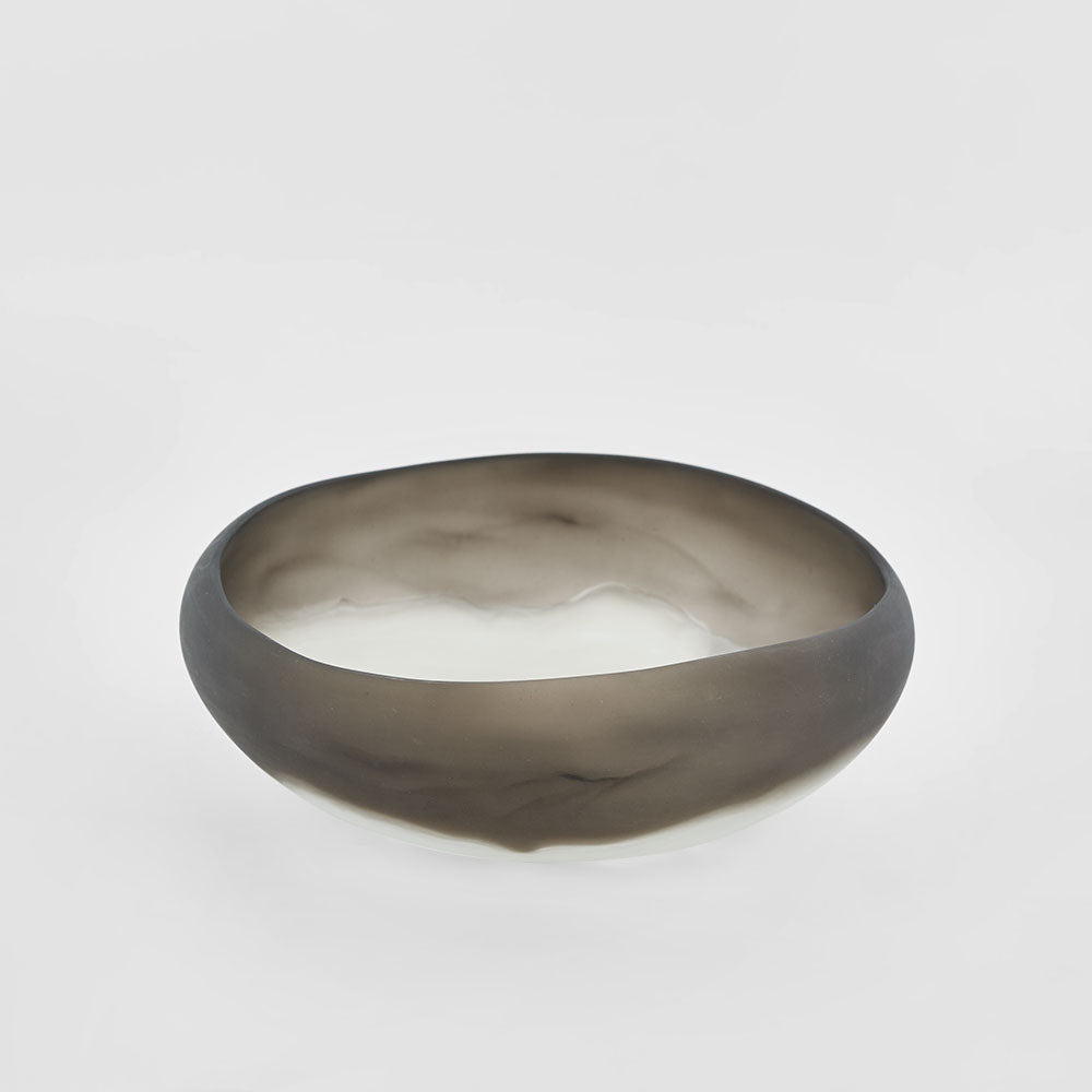 Halo Bowl Medium Swirl Resin B&W | Luxury home decor and furniture by Home Decor & Co
