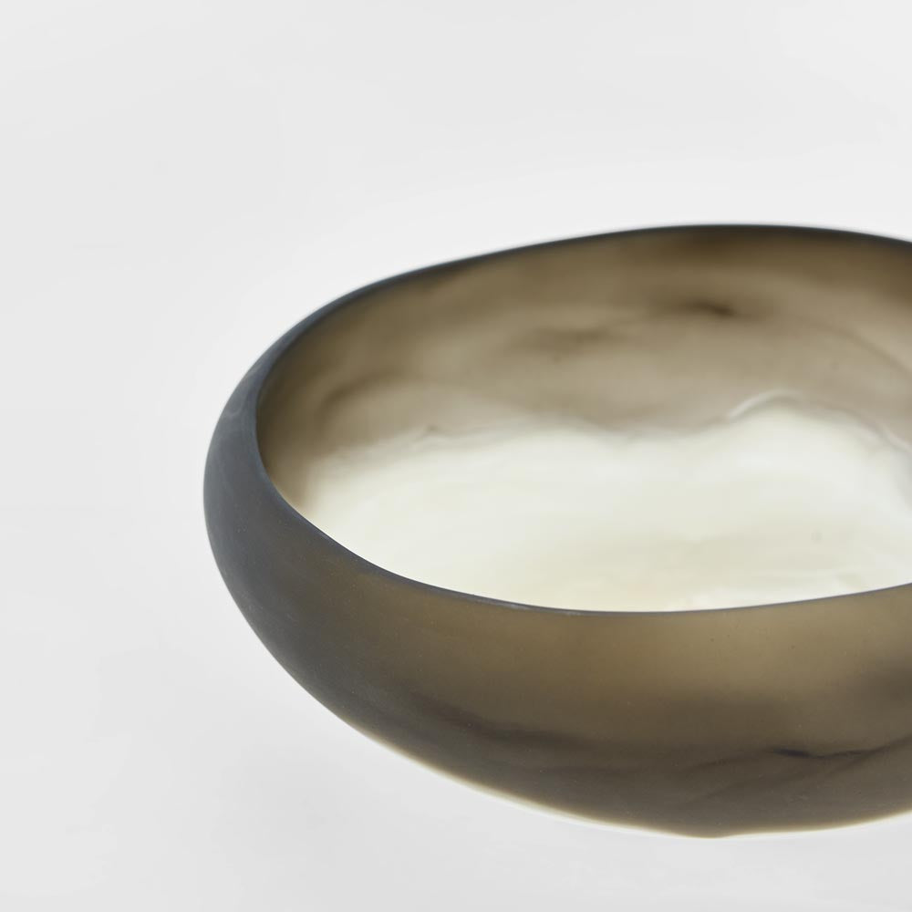 Halo Bowl Medium Swirl Resin Black & White