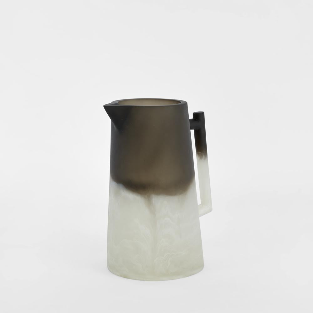Halo Jug Swirl Resin Black & White