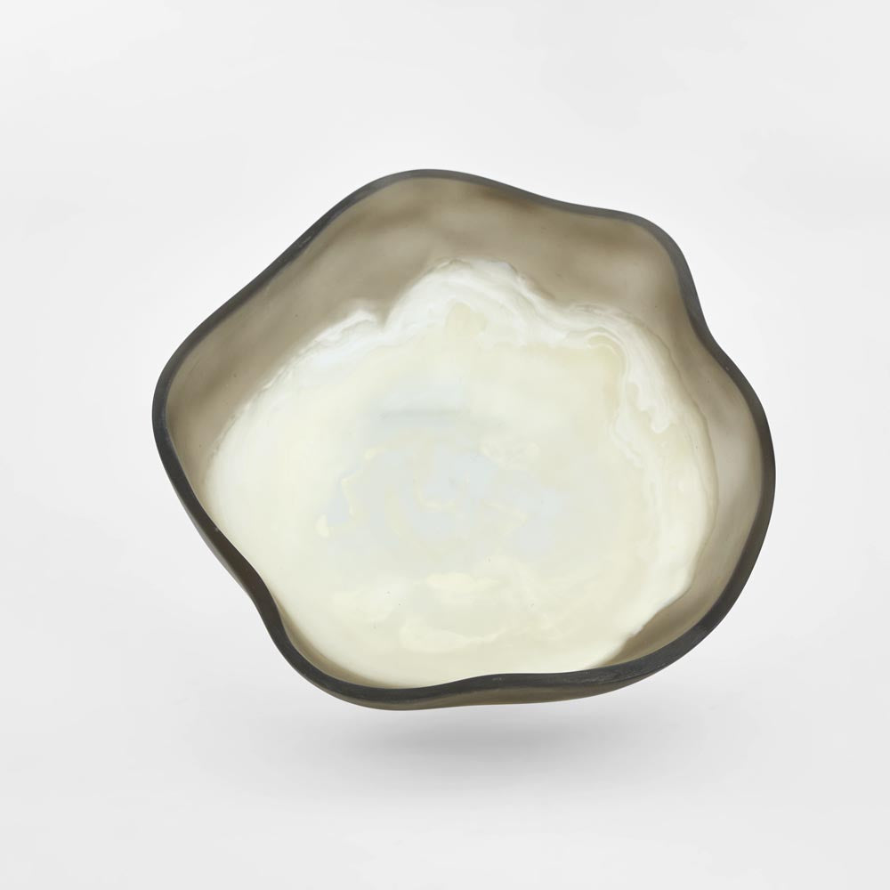 Halo Bowl Small Swirl Resin Black & White