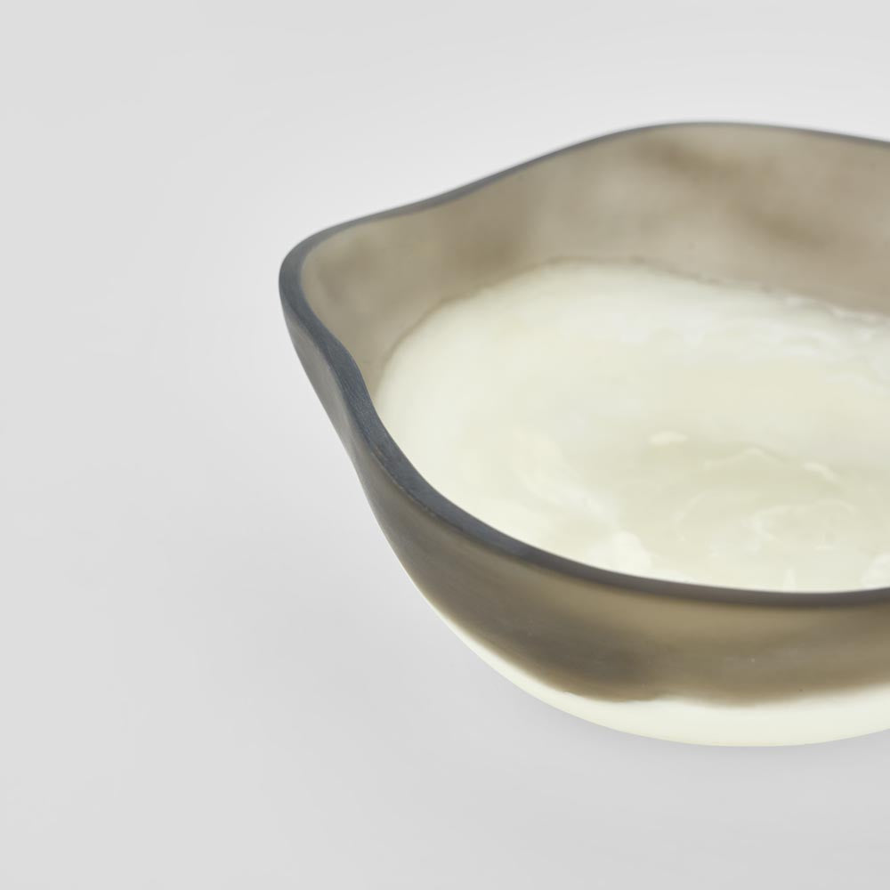 Halo Bowl Small Swirl Resin Black & White