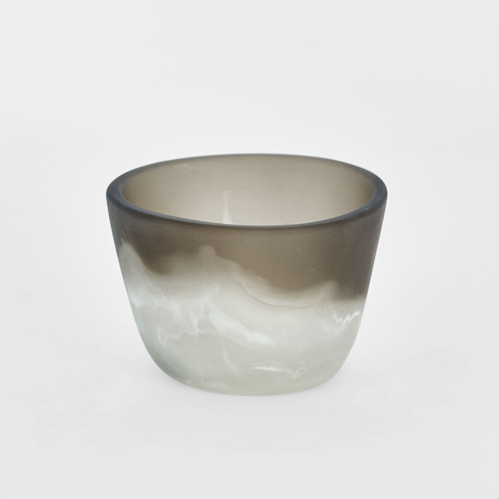 Halo Bowl Swirl Resin B&W | Luxury home decor and furniture by Home Decor & Co