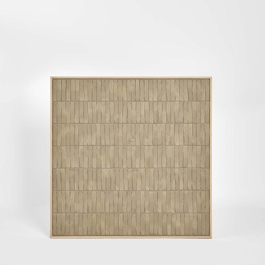 Axis Resin Wall Art 100x100cm Taupe | Luxury home decor and furniture by Home Decor & Co