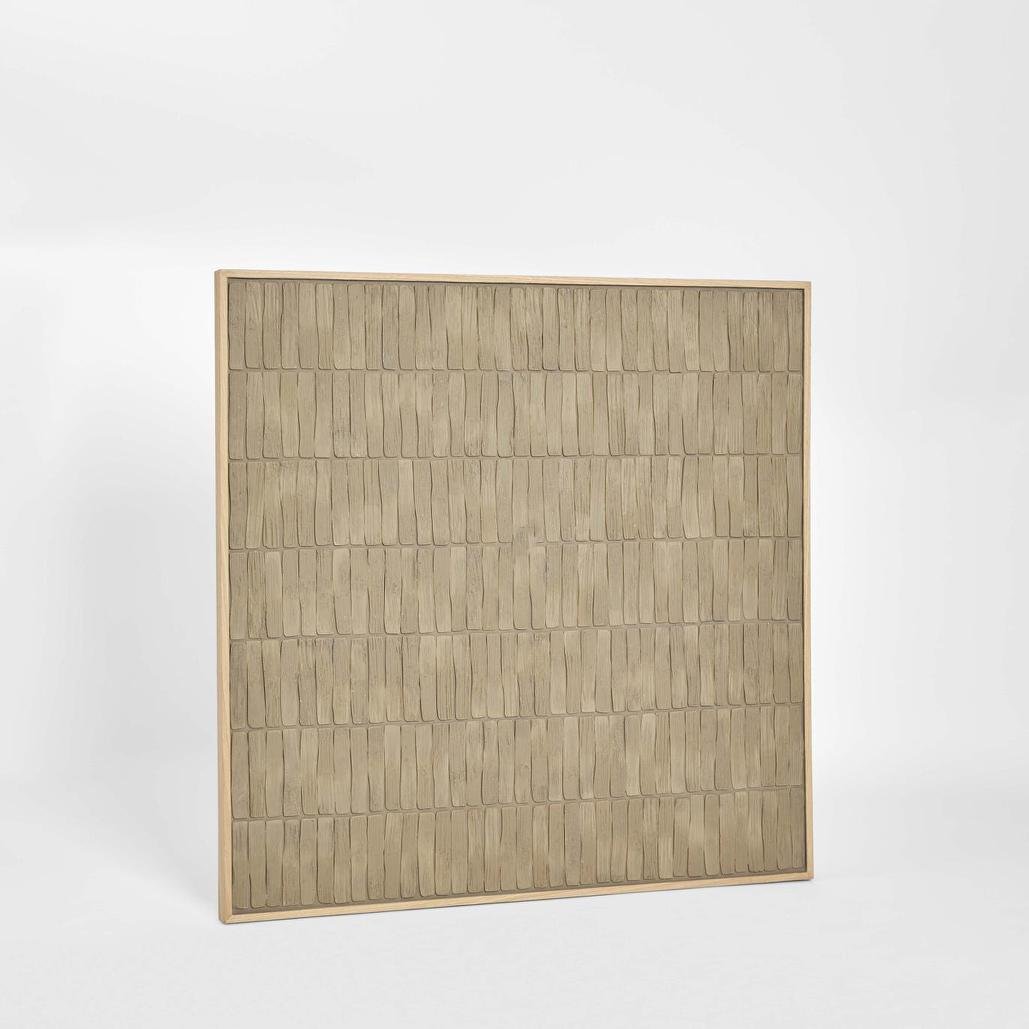 Axis Resin Wall Art 100x100cm Taupe | Luxury home decor and furniture by Home Decor & Co