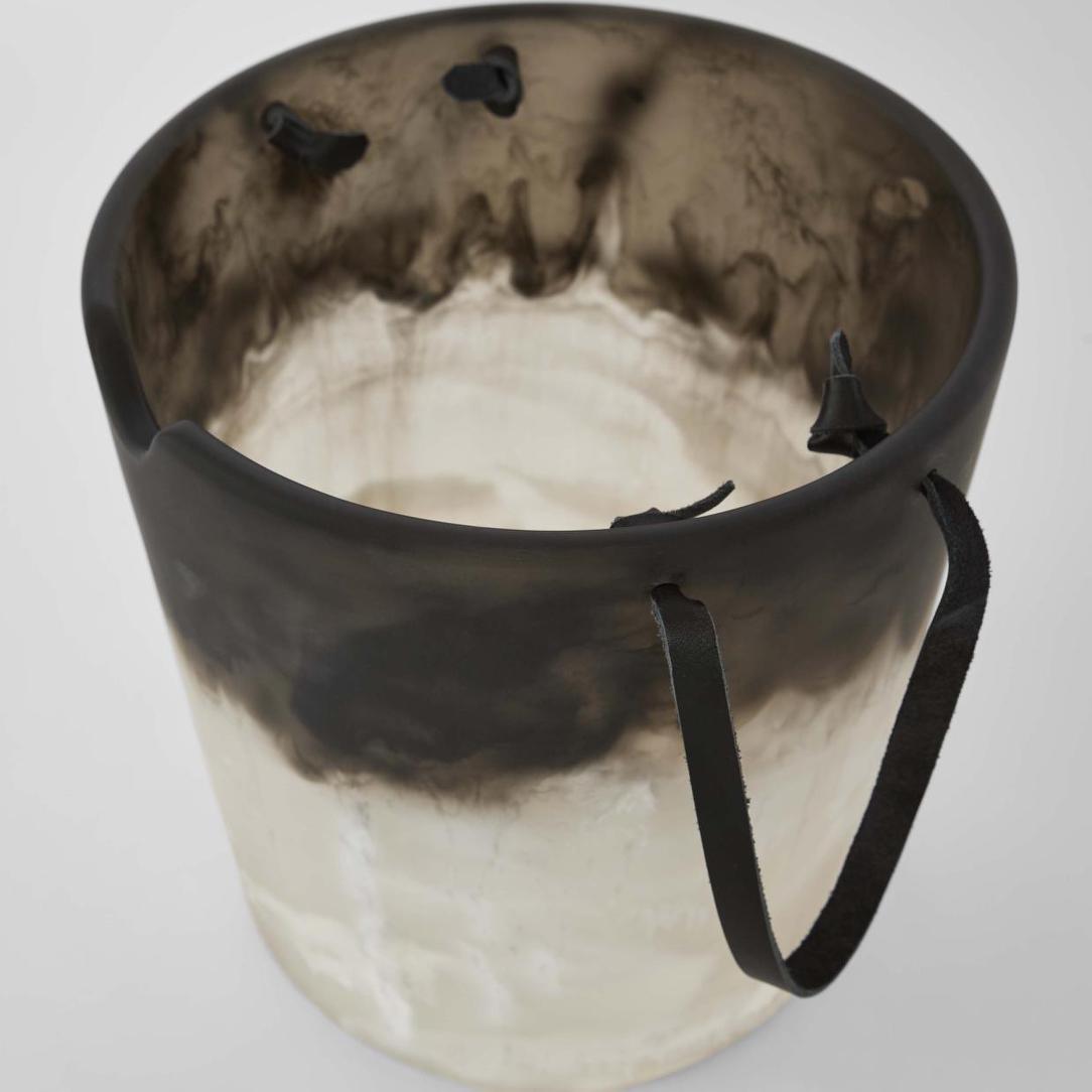 Halo Resin Ice Bucket Black & White | Luxury home decor and furniture by Home Decor & Co