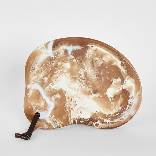Halo Resin Serving Tray Latte | Luxury home decor and furniture by Home Decor & Co