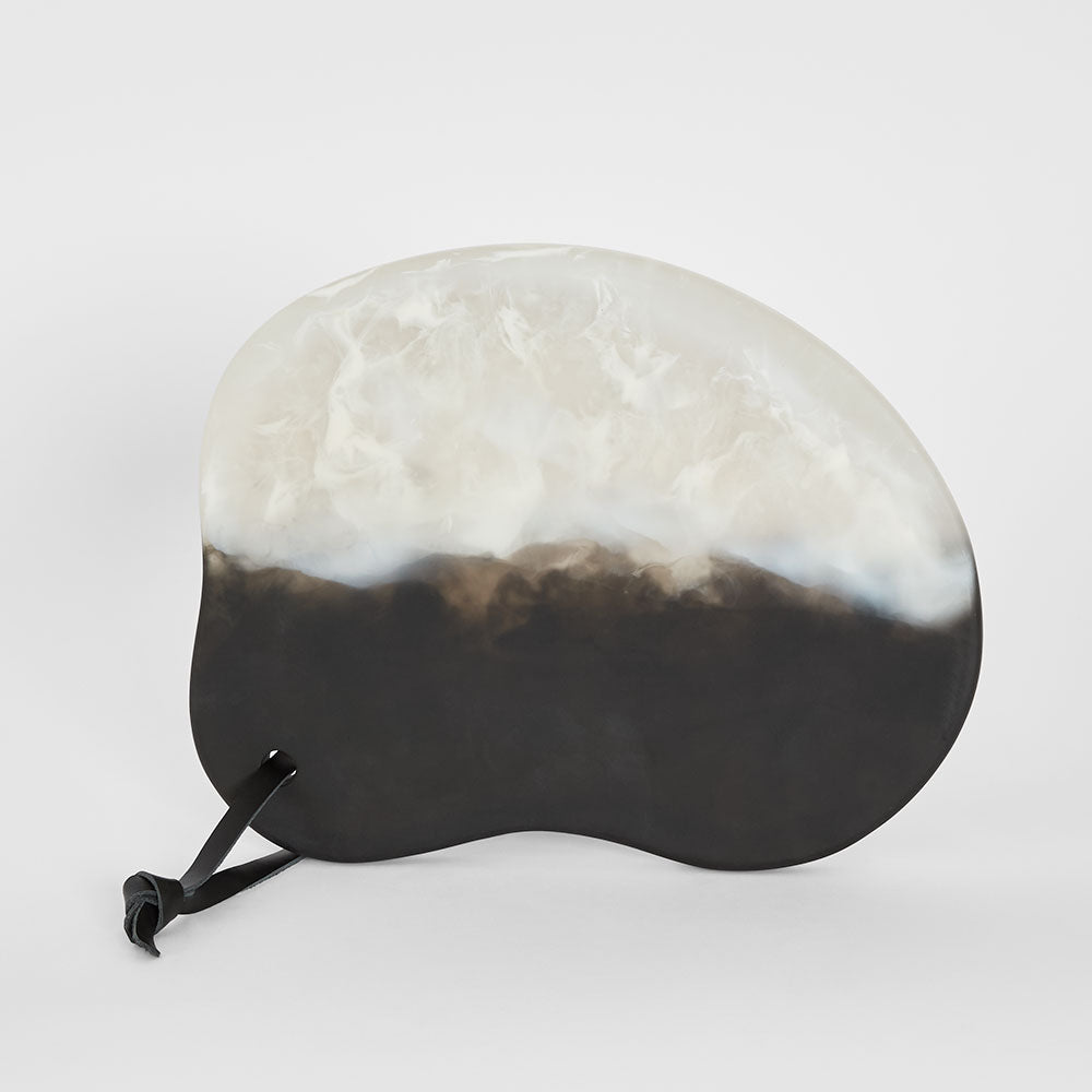 Halo Resin Serving Tray Black & White | Luxury home decor and furniture by Home Decor & Co