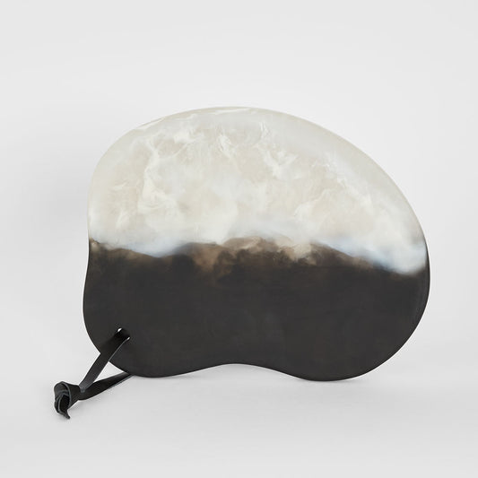 Halo Resin Serving Tray Black & White | Luxury home decor and furniture by Home Decor & Co