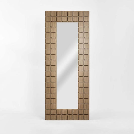 Porto Walnut Floor Mirror | Luxury home decor and furniture by Home Decor & Co