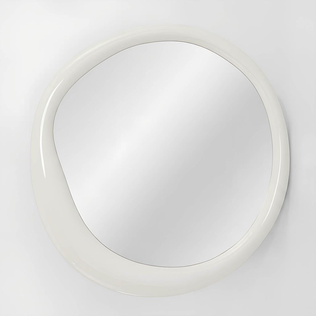 Sable Round Mirror 103cm High Gloss Off-White