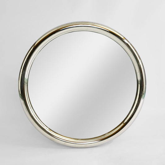 Lumen Round Mirror Chrome | Luxury home decor and furniture by Home Decor & Co