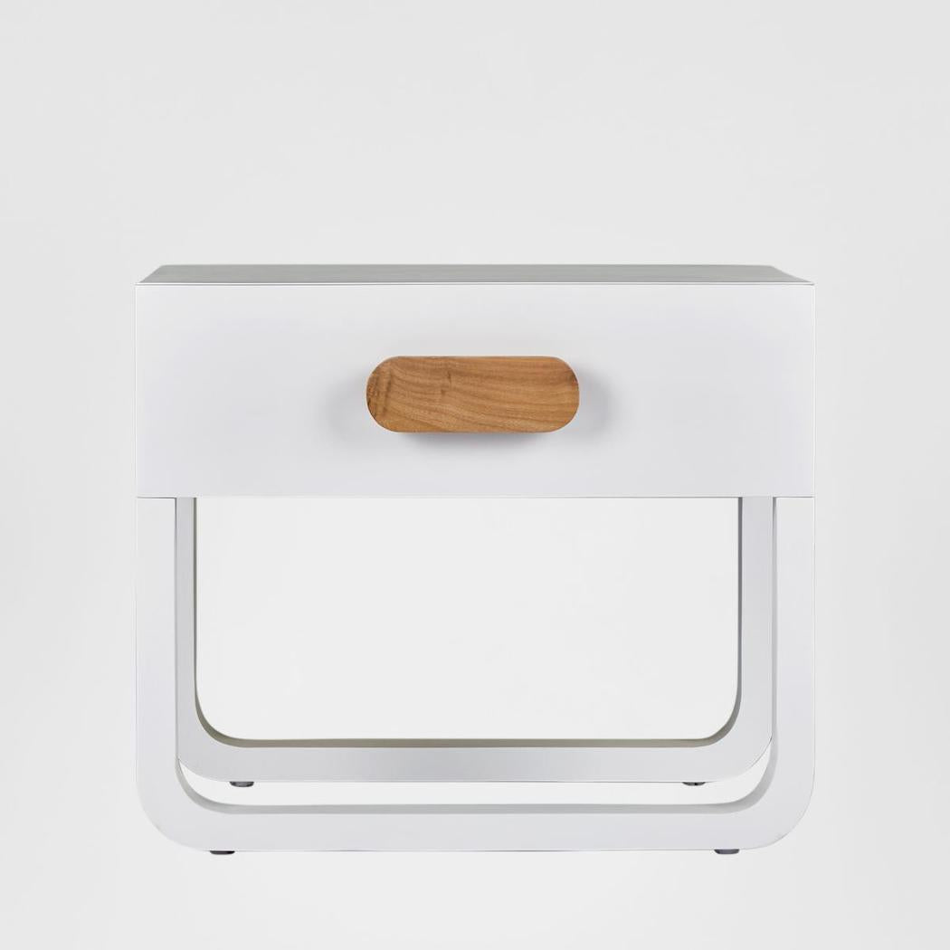 Norma Bedside Table White