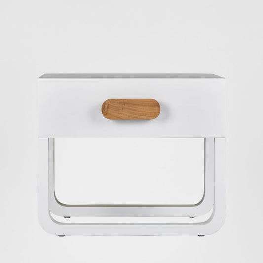 Norma Bedside Table White