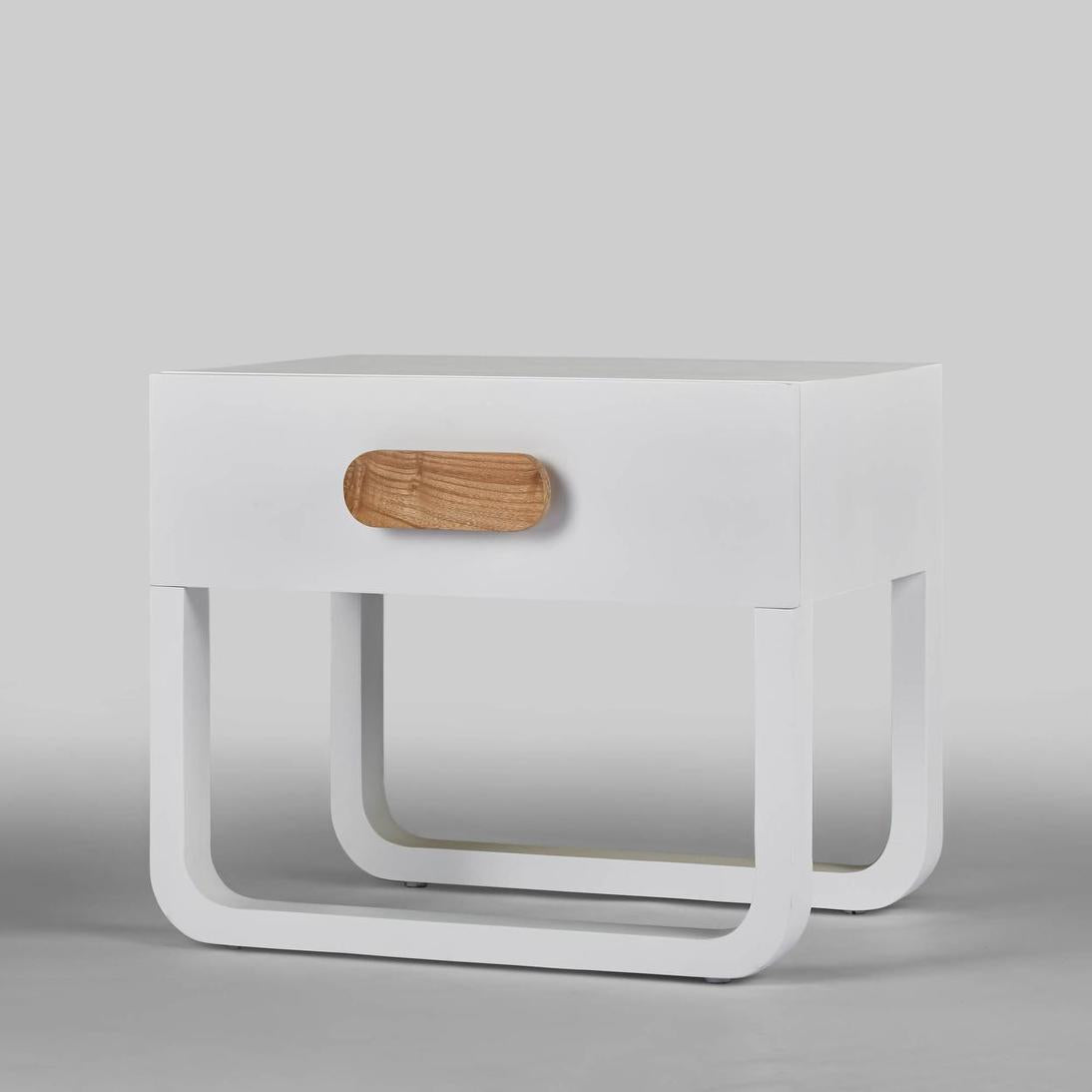 Norma Bedside Table White