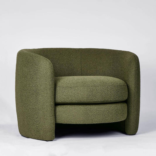 Cora Armchair Olive Boucle | Luxury home decor and furniture by Home Decor & Co
