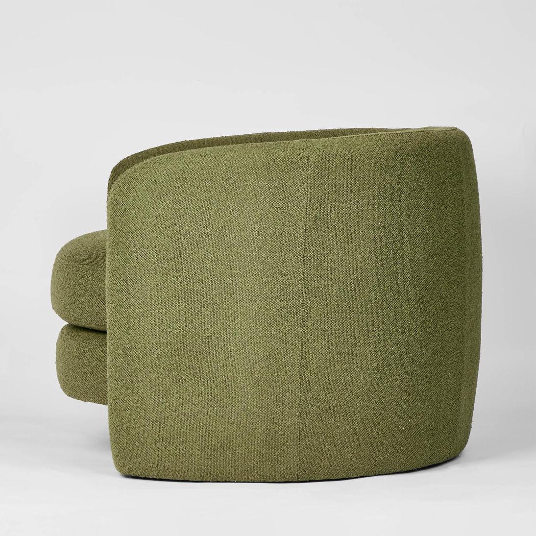 Cora Armchair Olive Boucle | Luxury home decor and furniture by Home Decor & Co