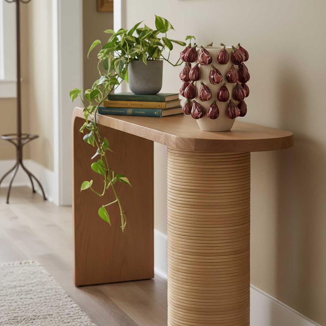 Leo Console Table Natural | Luxury home decor and furniture by Home Decor & Co