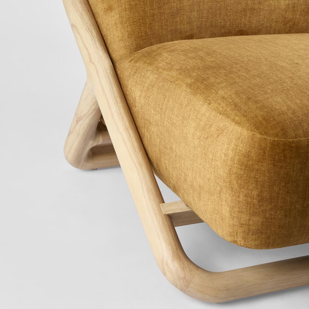 Rhodes Accent Armchair Mustard | Luxury home decor and furniture by Home Decor & Co