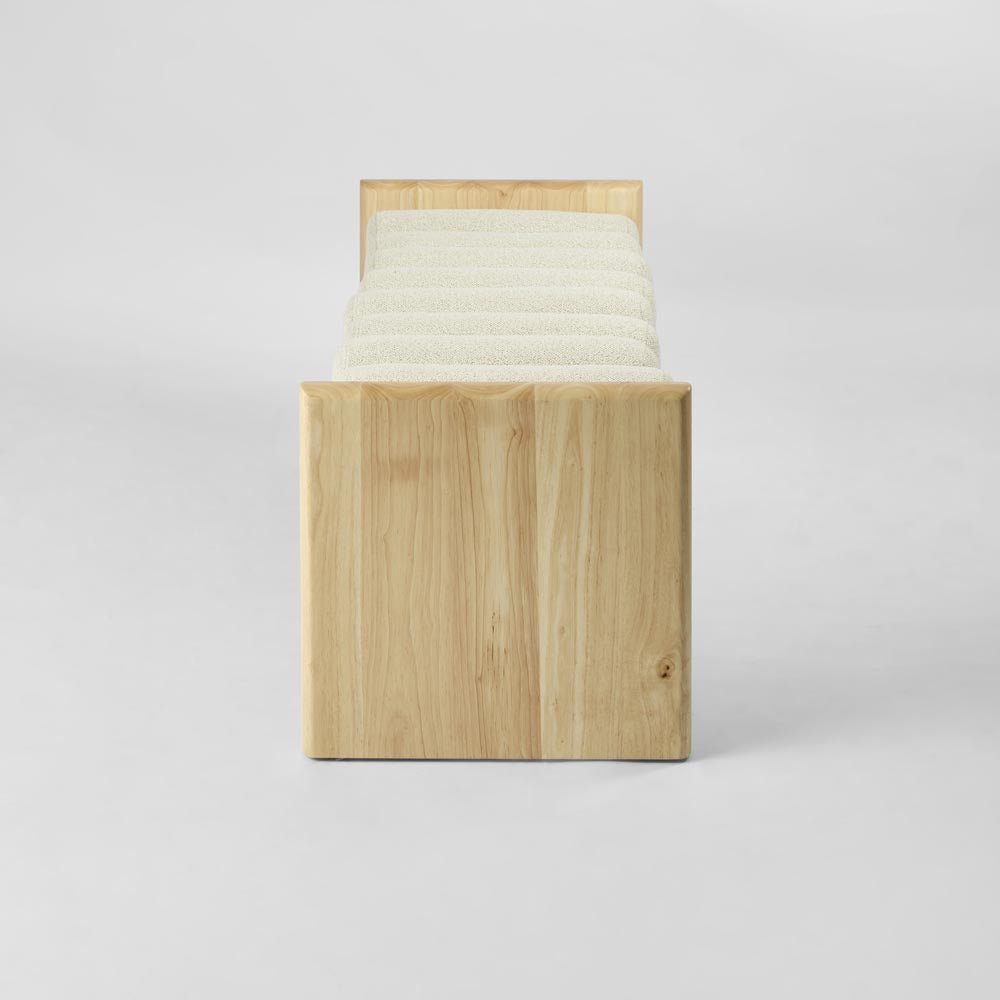 Ava Bench Seat Ivory & Natural | Luxury home decor and furniture by Home Decor & Co
