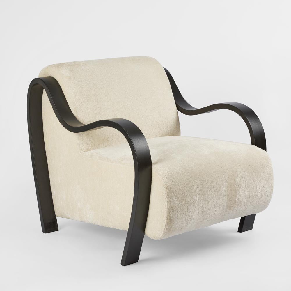 Apollo Armchair Ivory & Black | Luxury home decor and furniture by Home Decor & Co