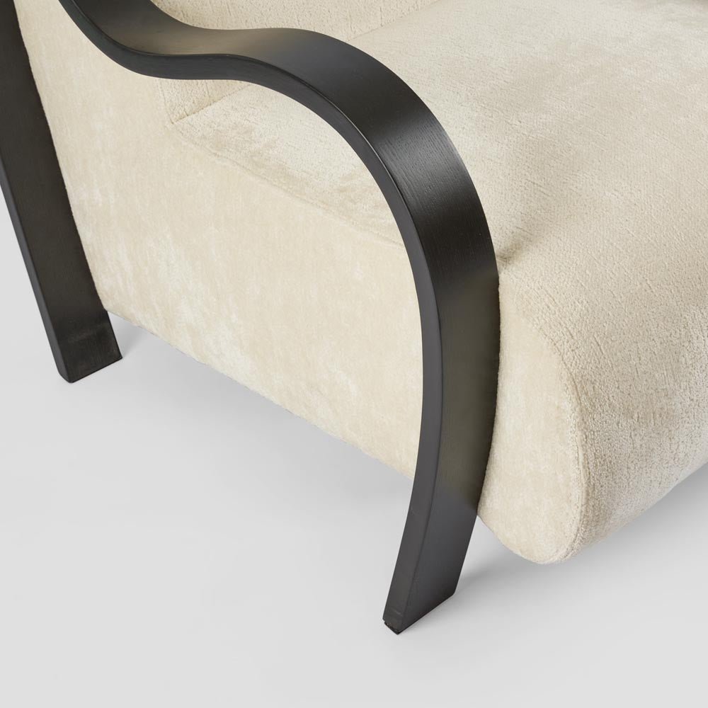 Apollo Armchair Ivory & Black | Luxury home decor and furniture by Home Decor & Co