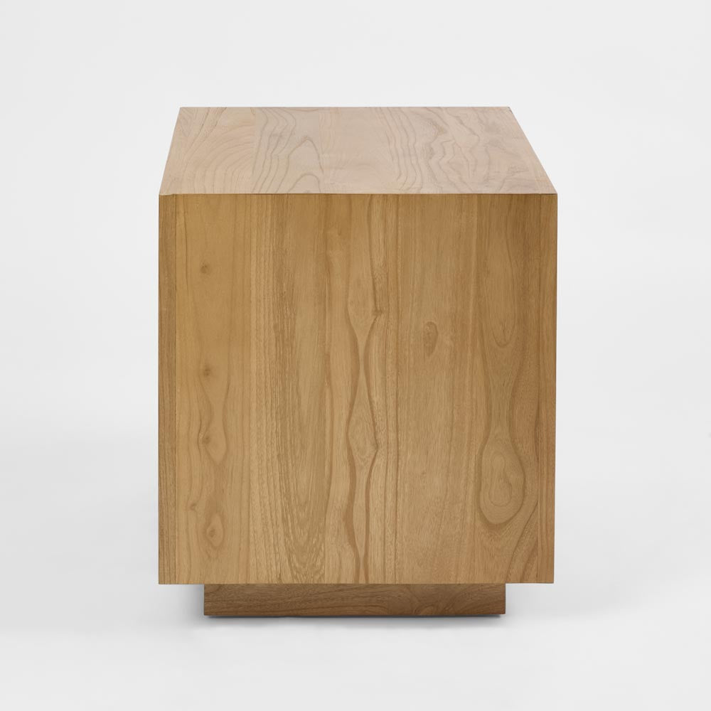 Rock Bedside Natural 2 Drawer