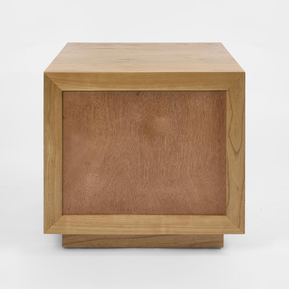 Rock Bedside Natural 2 Drawer