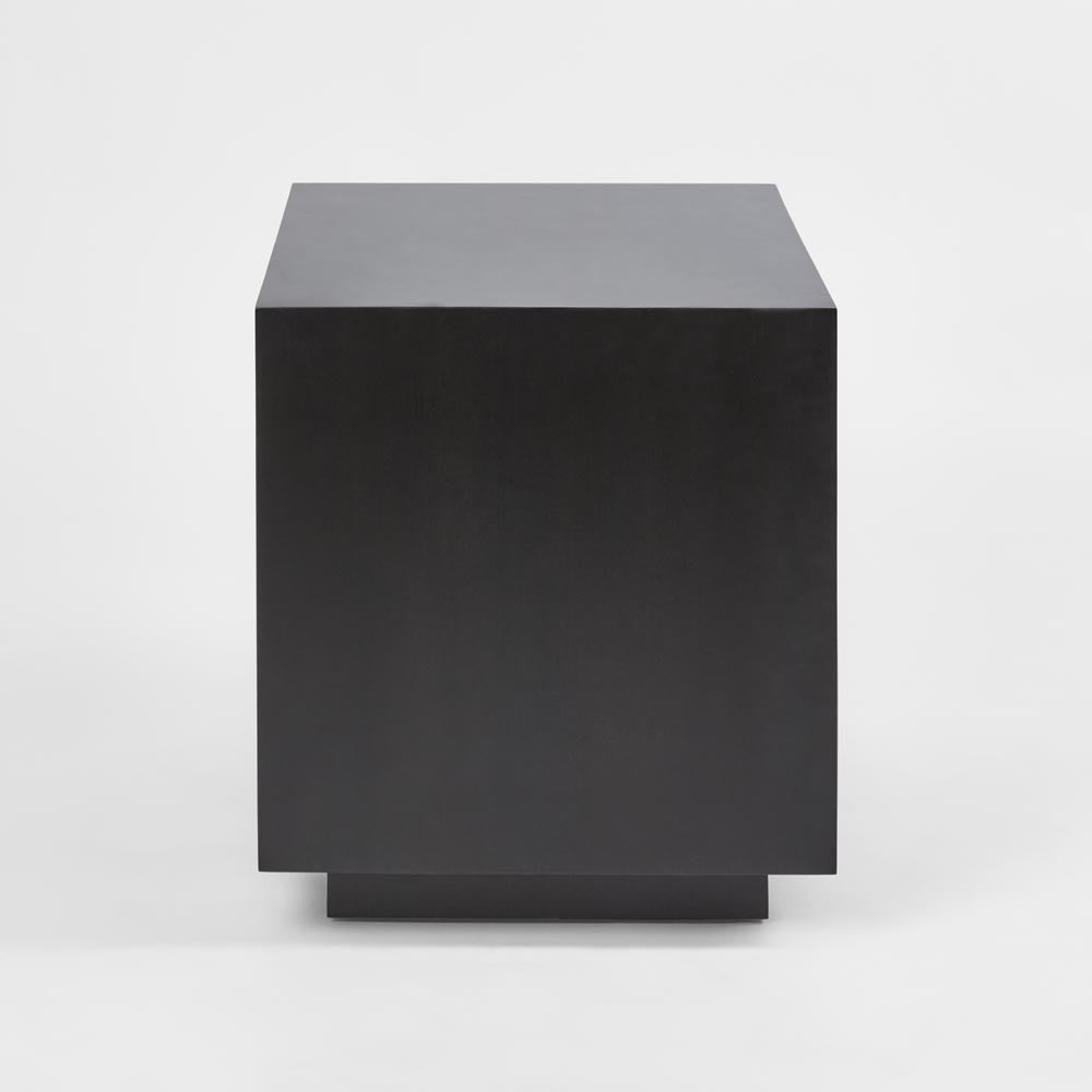Rock Bedside Black 2 Drawer