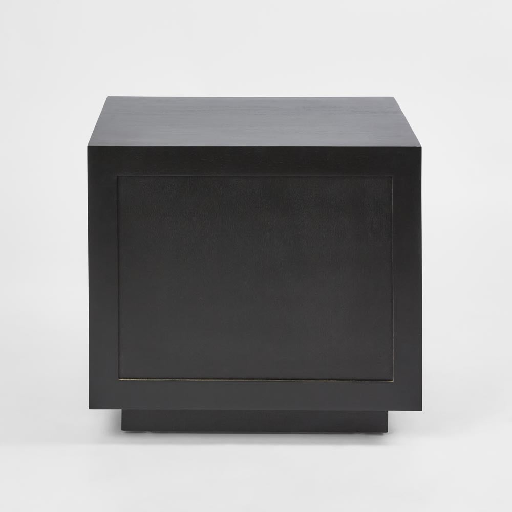 Rock Bedside Black 2 Drawer