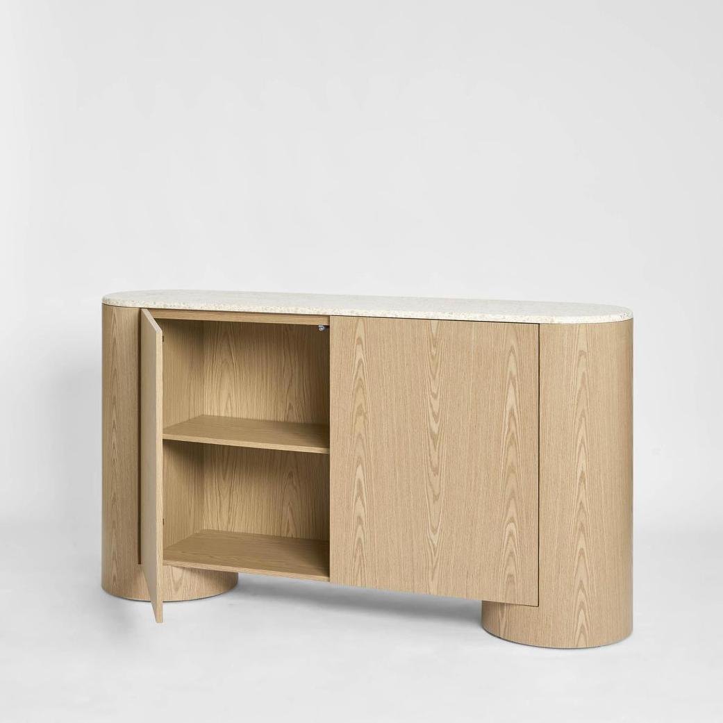 Arlo Buffet Light Oak & Terrazzo | Luxury home decor and furniture by Home Decor & Co