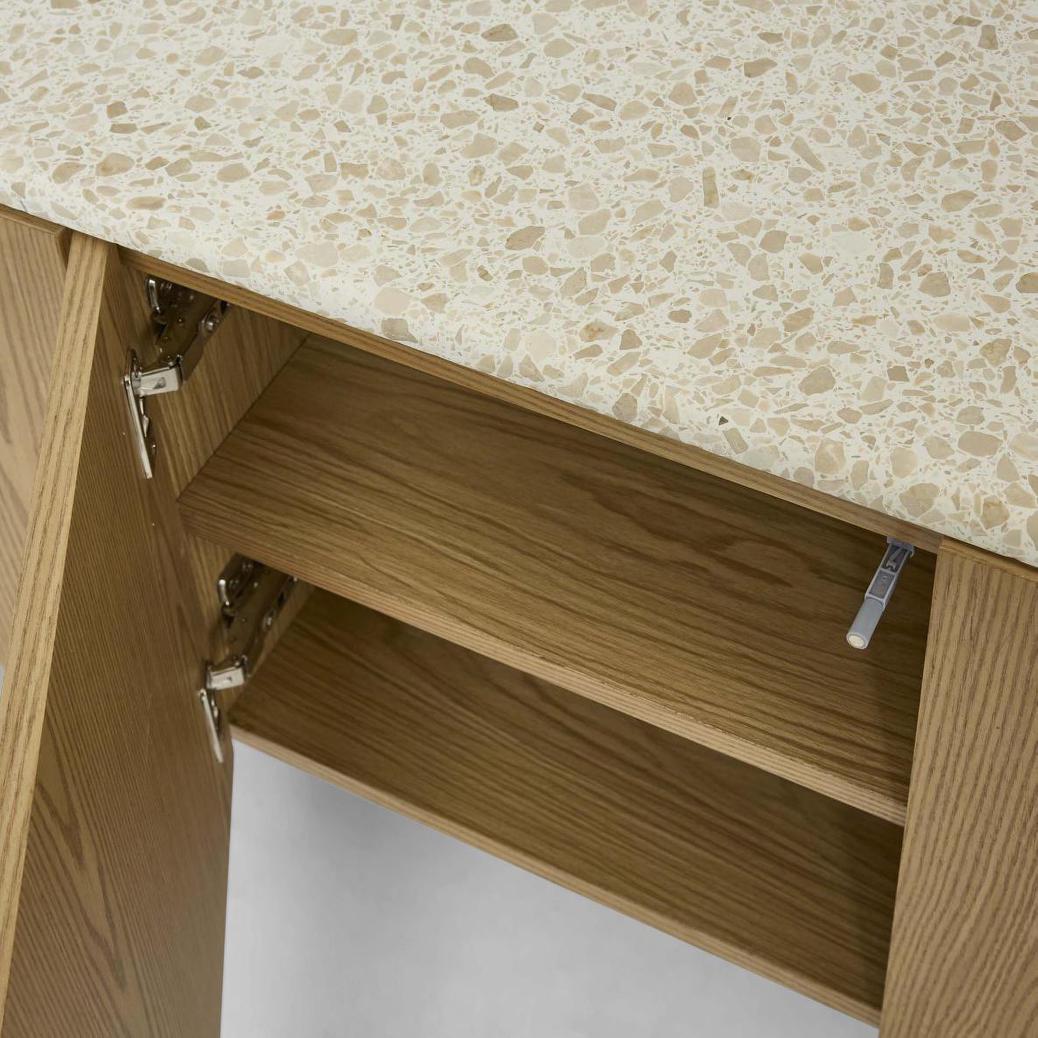 Arlo Entertainment Unit Light Oak & Terrazzo | Luxury home decor and furniture by Home Decor & Co