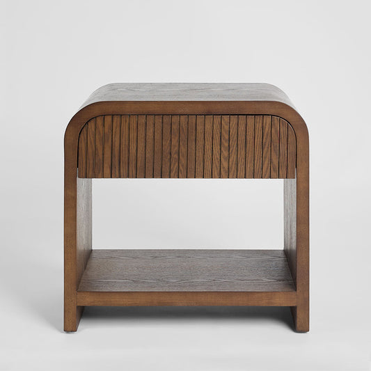 Marcel Bedside 1 Drawer Dark Walnut