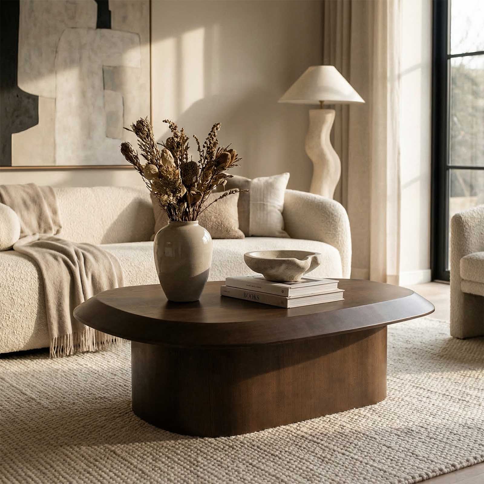 Monolith Coffee Table Large Dark Walnut | Luxury home decor and furniture by Home Decor & Co