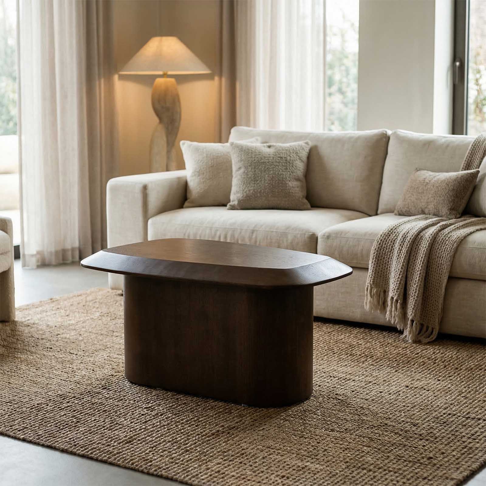 Monolith Coffee Table Large Dark Walnut | Luxury home decor and furniture by Home Decor & Co