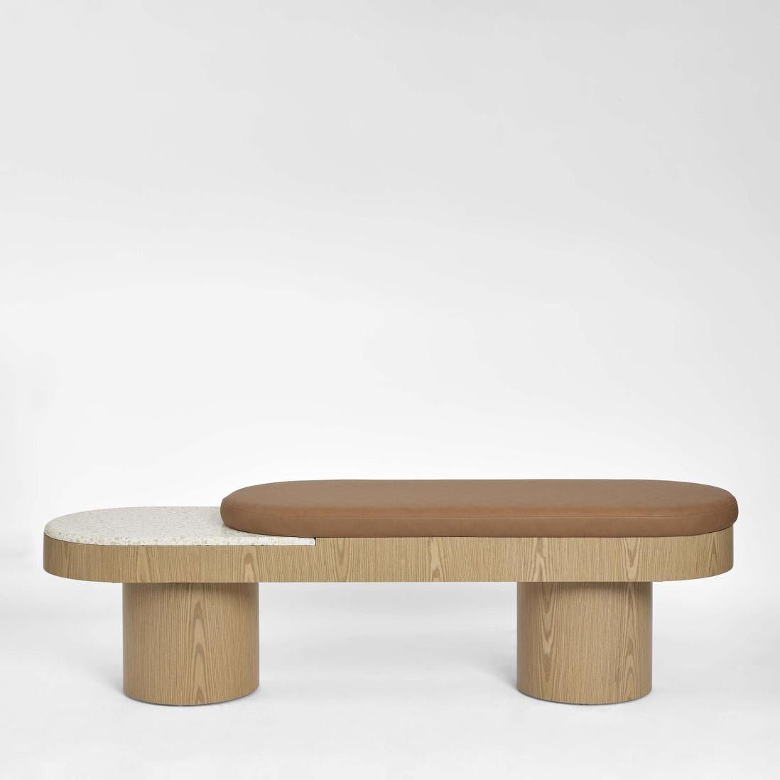 Arlo Bench Light Oak & Terrazzo | Luxury home decor and furniture by Home Decor & Co