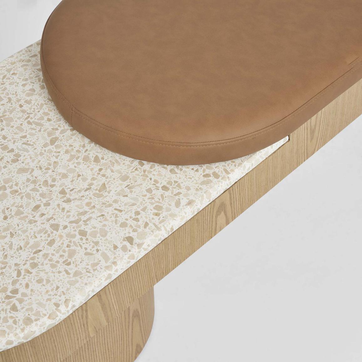Arlo Bench Light Oak & Terrazzo | Luxury home decor and furniture by Home Decor & Co