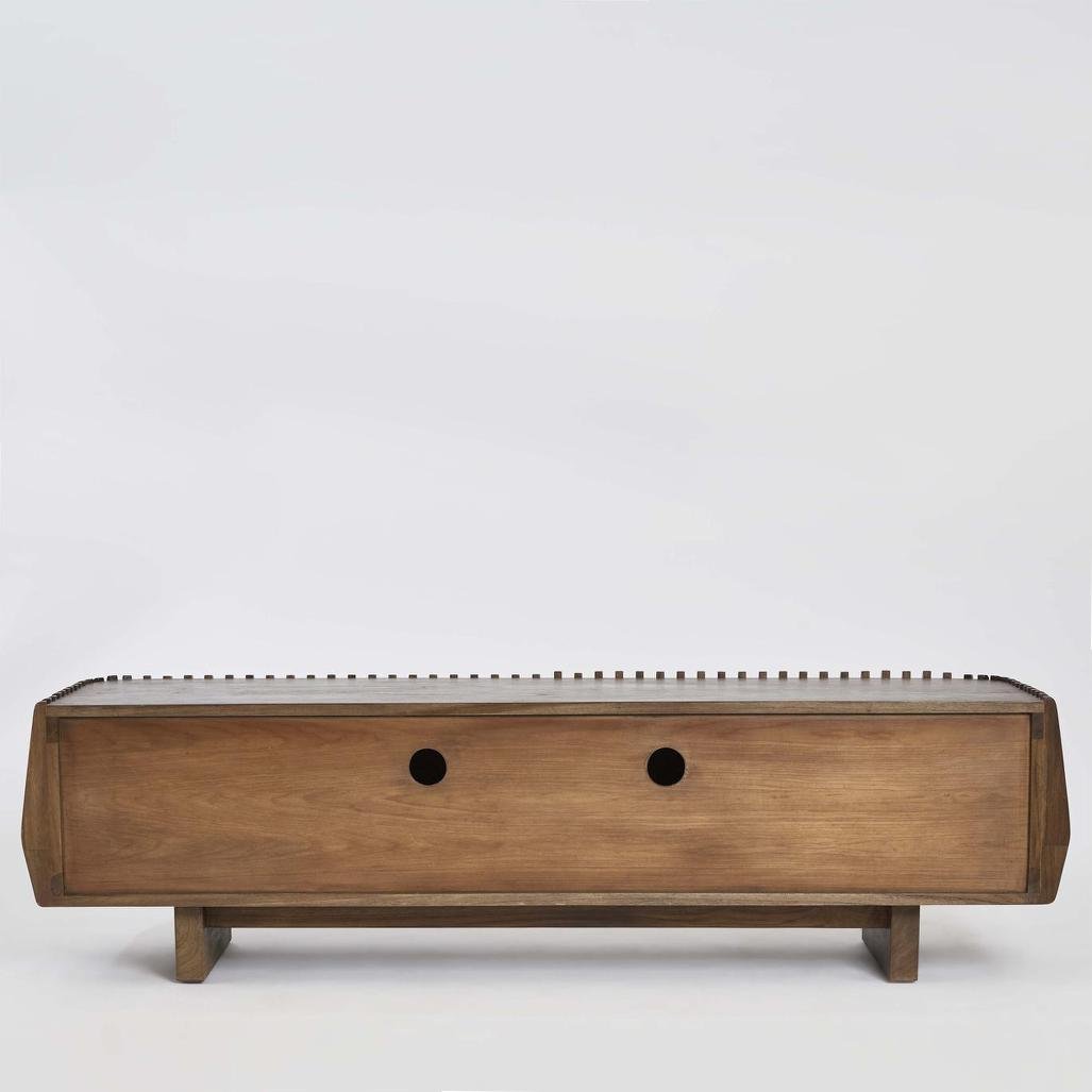 Bow Entertainment Unit Dark Walnut | Luxury home decor and furniture by Home Decor & Co