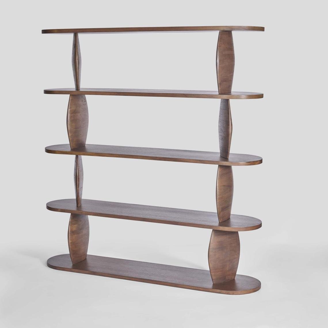 Pebble Shelf Dark Walnut | Luxury home decor and furniture by Home Decor & Co
