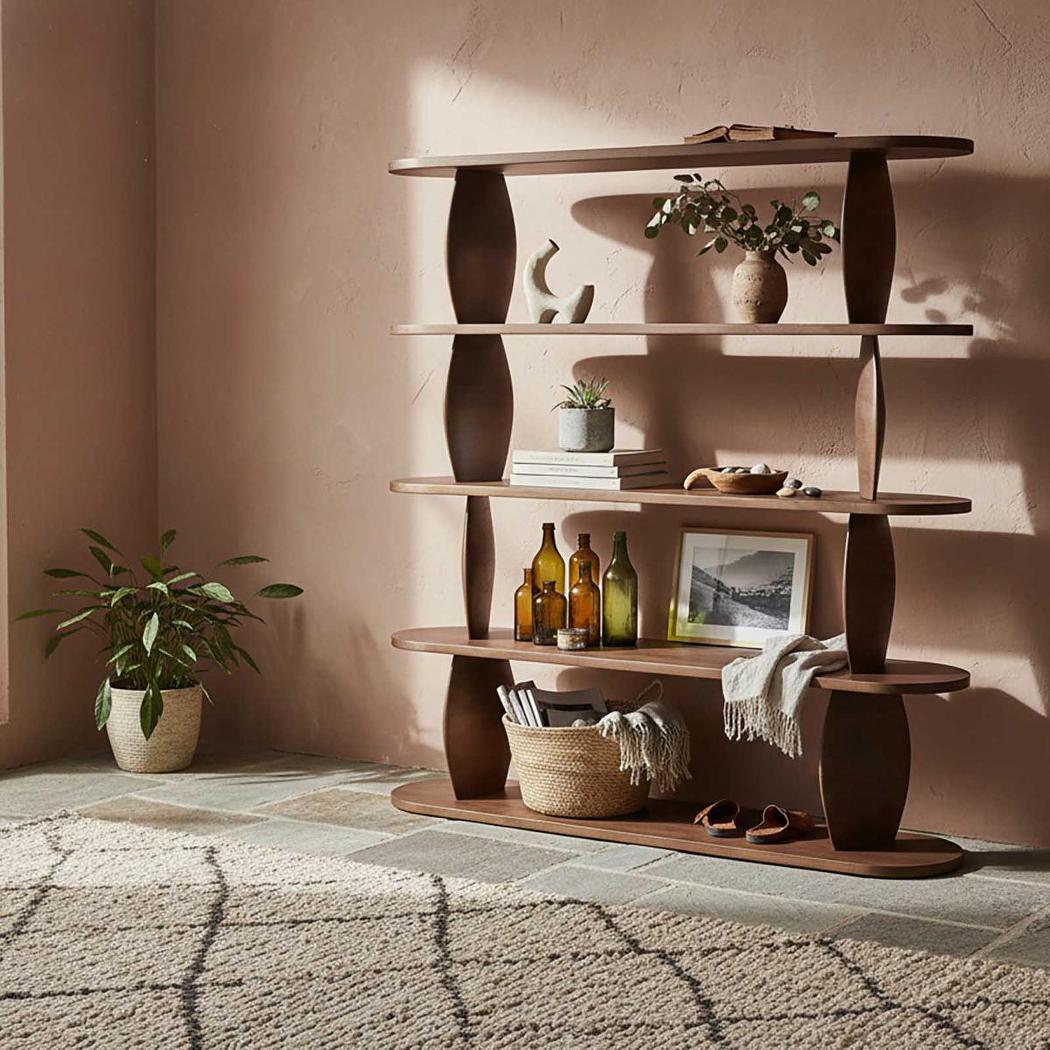Pebble Shelf Dark Walnut | Luxury home decor and furniture by Home Decor & Co