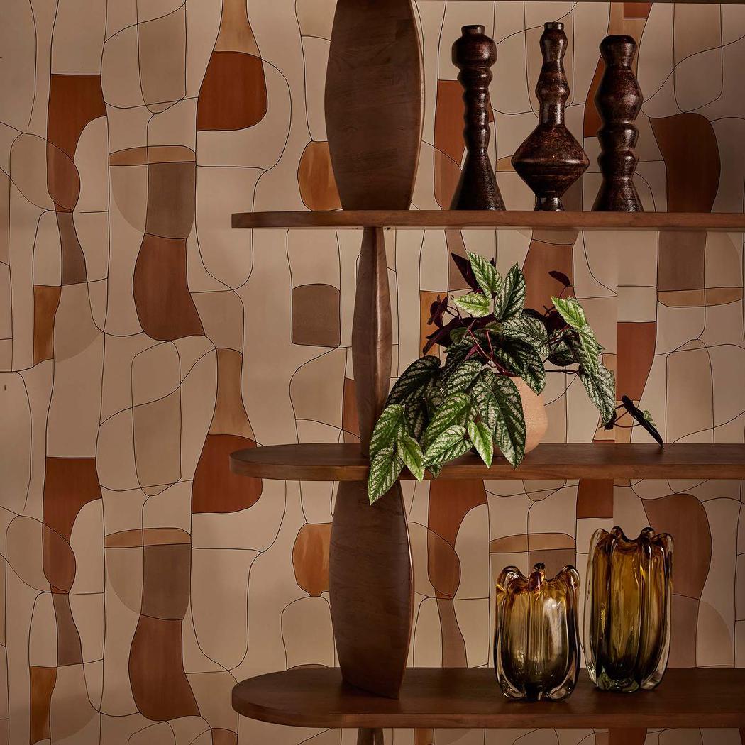 Pebble Shelf Dark Walnut | Luxury home decor and furniture by Home Decor & Co