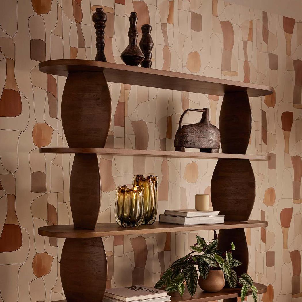 Pebble Shelf Dark Walnut | Luxury home decor and furniture by Home Decor & Co