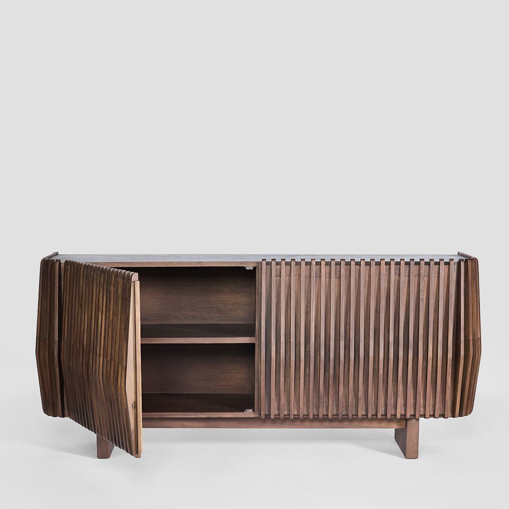 Bow 2 Door Buffet Dark Walnut | Luxury home decor and furniture by Home Decor & Co