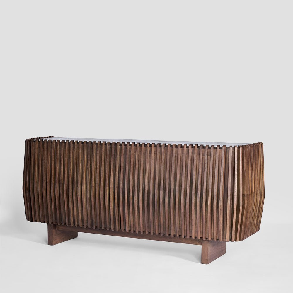 Bow 2 Door Buffet Dark Walnut | Luxury home decor and furniture by Home Decor & Co
