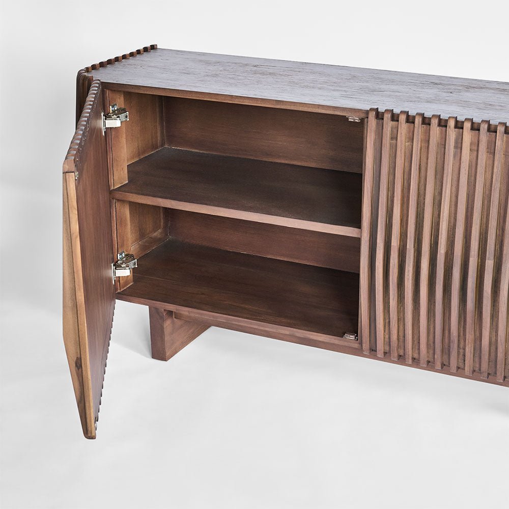 Bow 2 Door Buffet Dark Walnut | Luxury home decor and furniture by Home Decor & Co